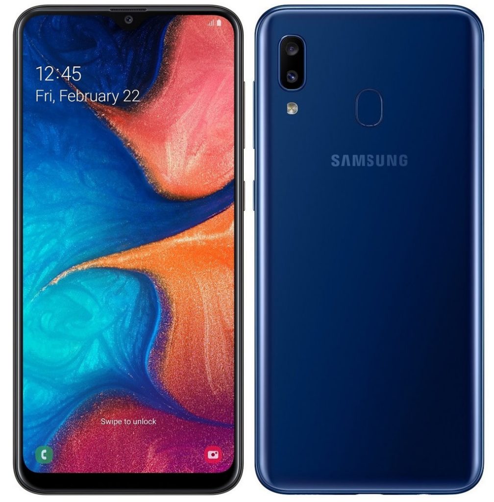 Samsung Galaxy A20 with 6.4-inch Super AMOLED Infinity-V display, dual ...