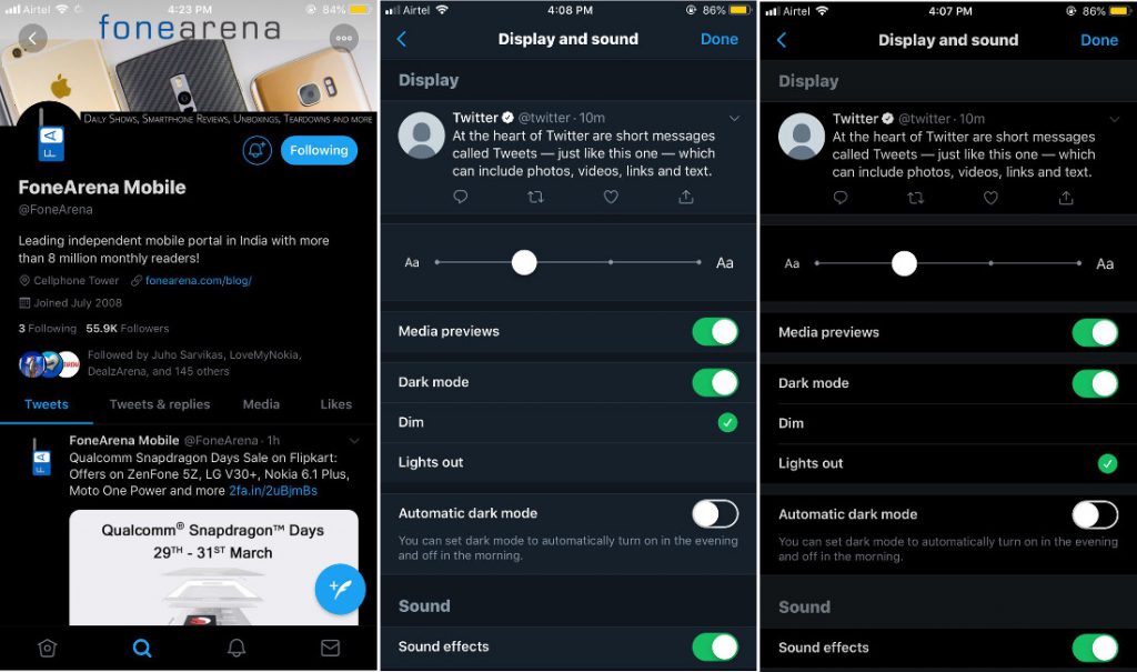 Twitter rolls out ‘Lights out’ AMOLED-friendly true-black dark mode