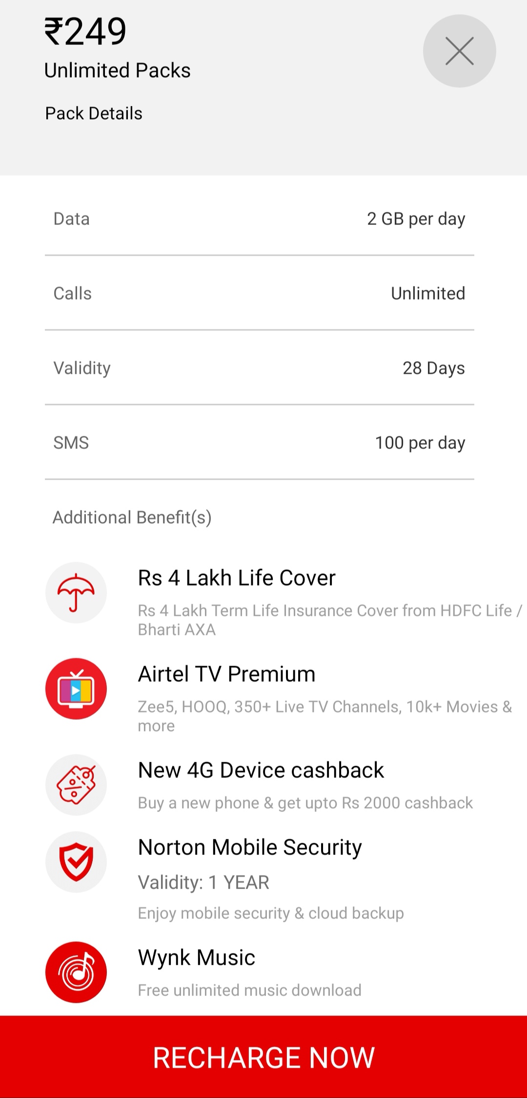 prime recharge plans airtel