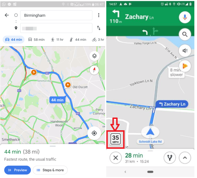 Google deals maps speedometer