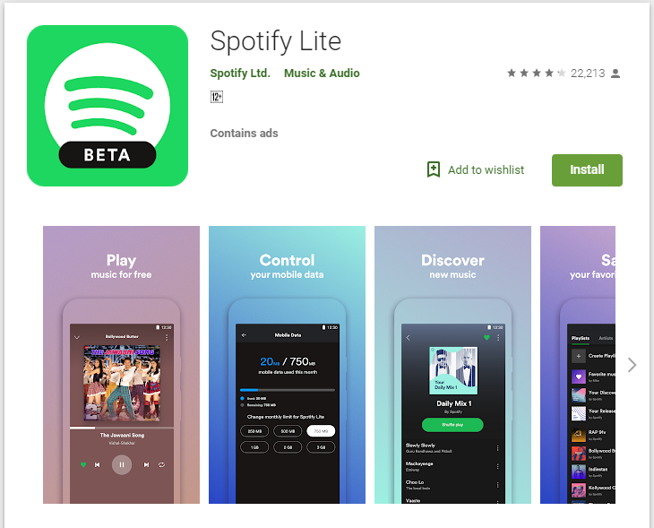 Spotify windows store app