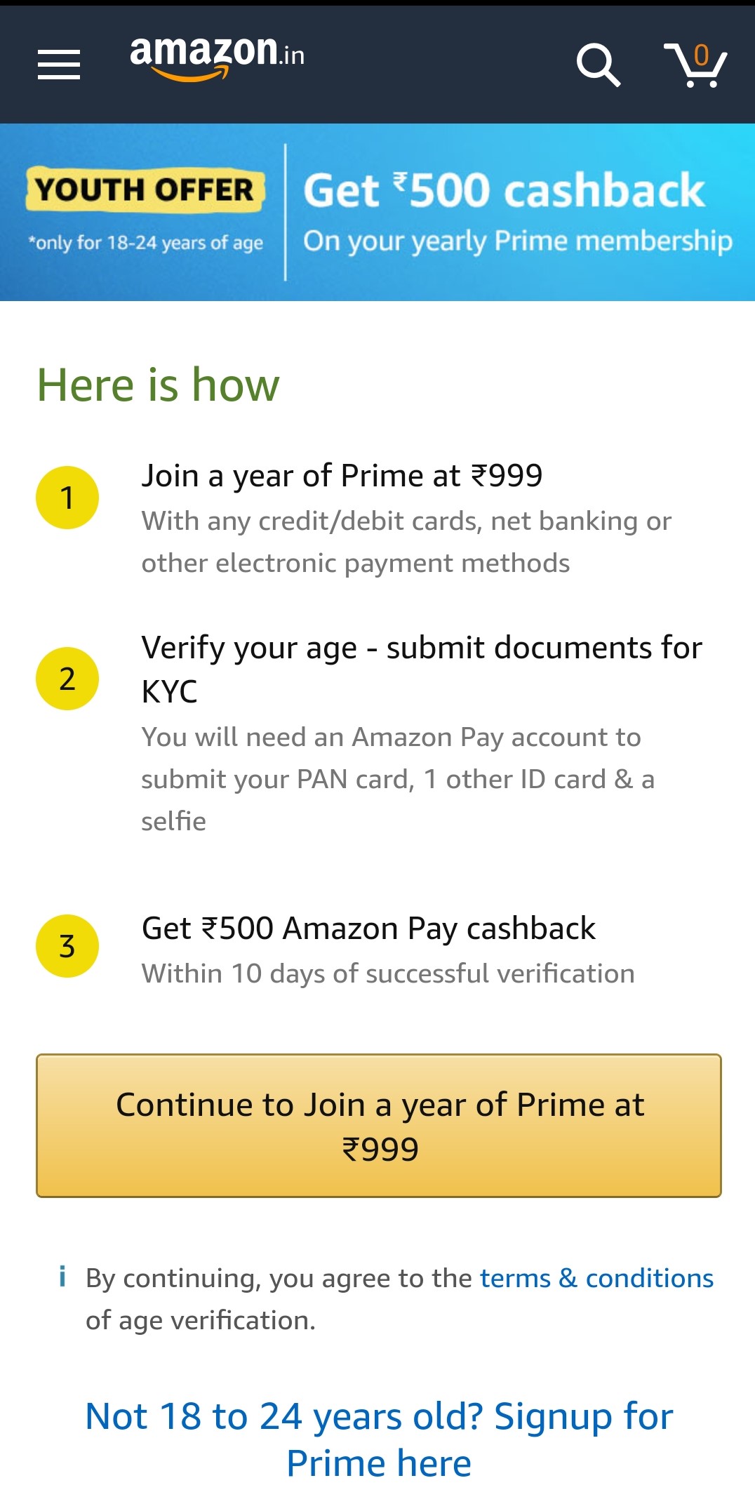 Amazon Youth Offer With Rs 500 Cashback On Prime Membership For Young Adults Announced 2374