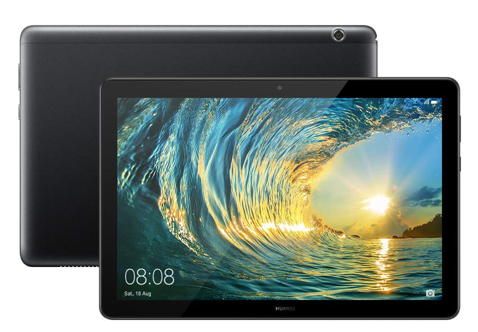 HUAWEI MediaPad T5 with 10.1-inch FHD display, dual speakers, 4G