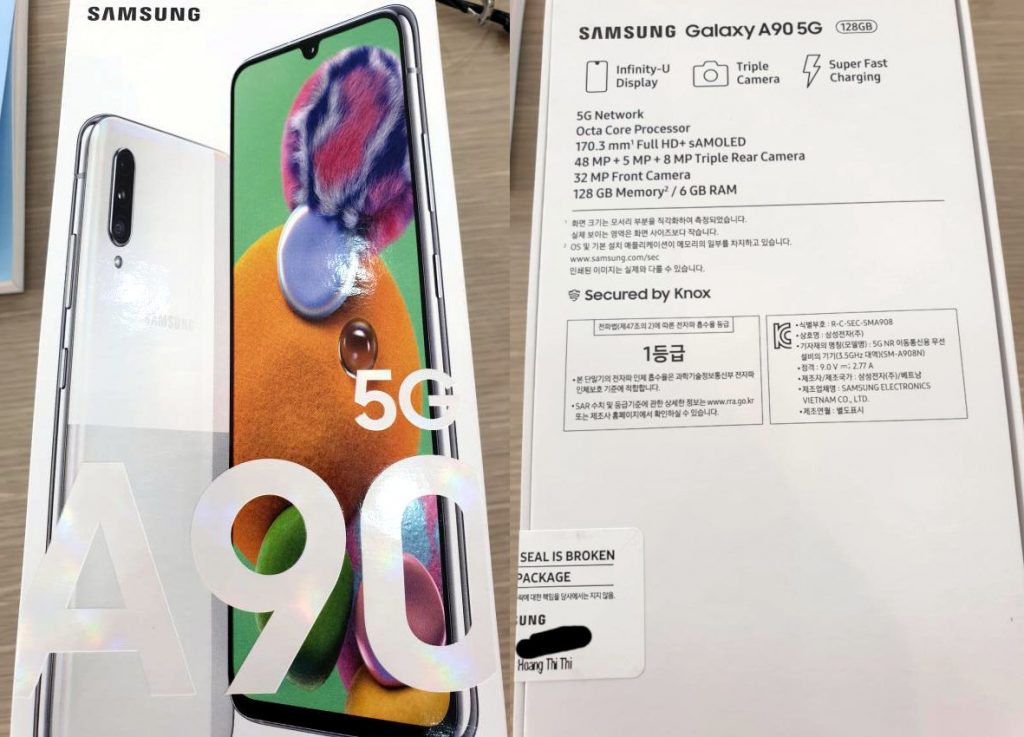 Samsung Galaxy A90 5G with 6.7-inch FHD+ AMOLED Infinity-U display, Snapdragon 855, triple rear cameras surface