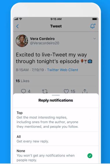 Twitter is testing ability to get notifications for tweet replies on