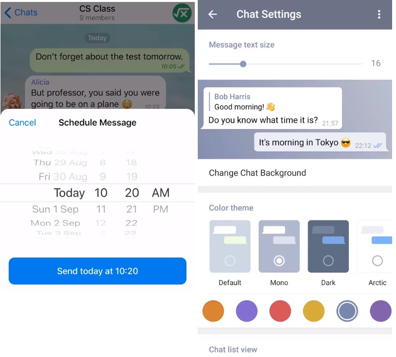 Telegram   Schedule messages