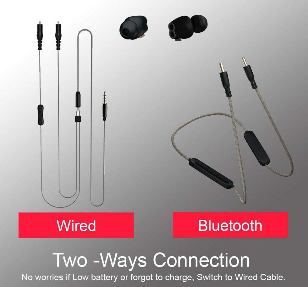 Bluetooth plus wired discount earphones