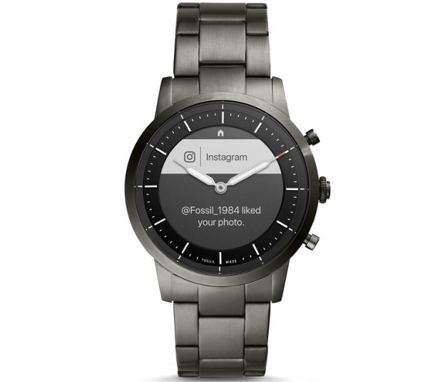 Fossil Hybrid HR smartwatch with always-on readout display, heart rate ...