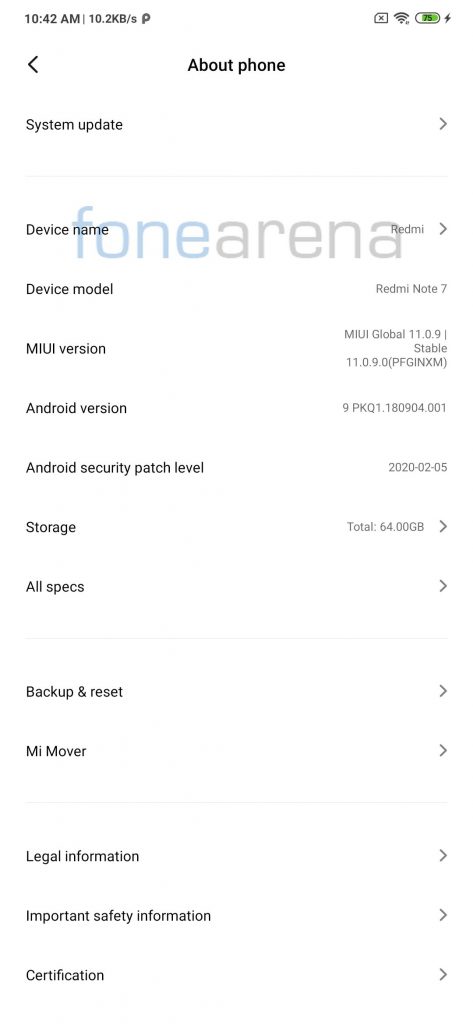 miui 11 redmi note 7 android 10