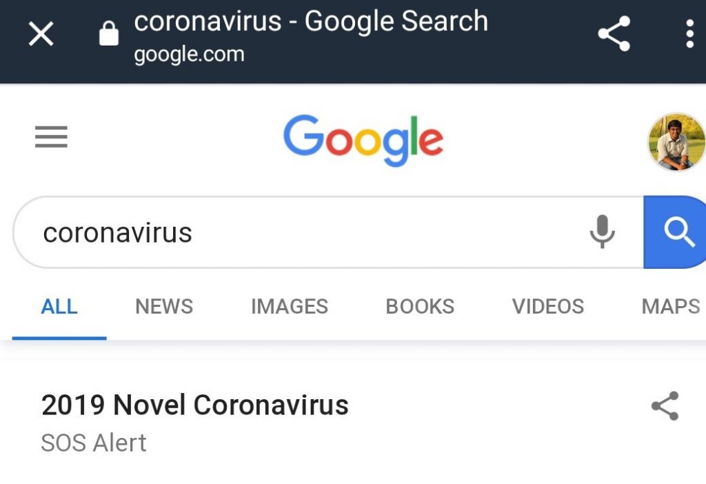 Google launches SOS alert for Novel Coronavirus in Search