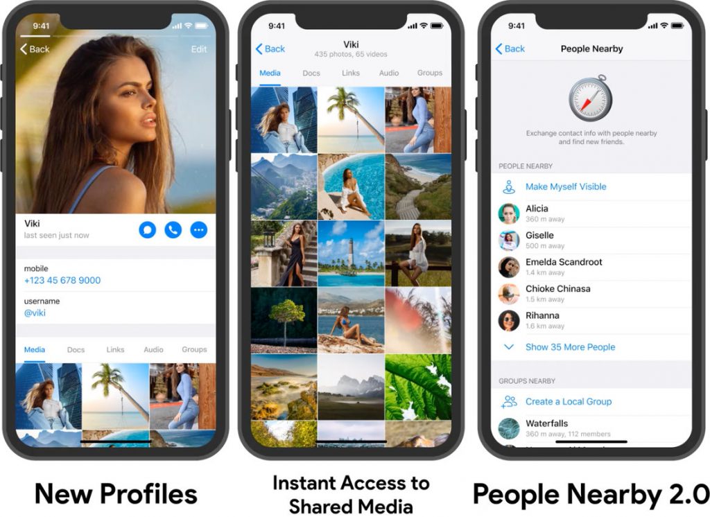 Telegram v5.15 update brings redesigned profiles, fast media viewer and more