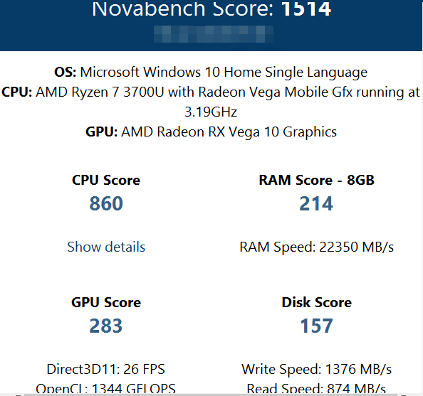 Amd ryzen 7 3700u online radeon vega mobile gfx