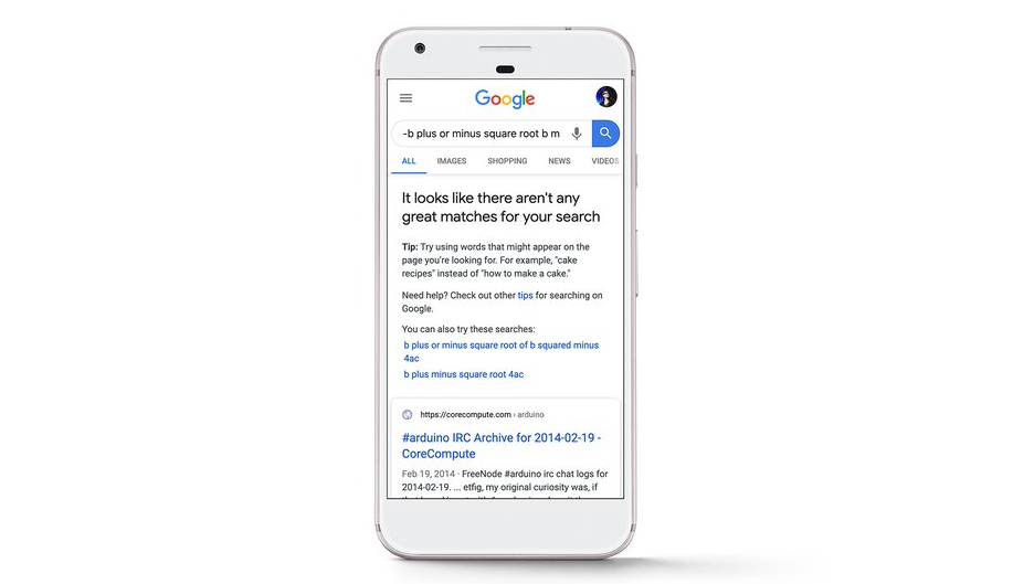 Google Search will now inform the user when the results are not great