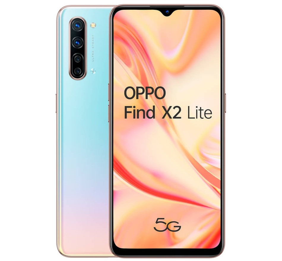 OPPO Find X2 Lite مع شاشة FHD + AMOLED مقاس 6.4 بوصة ، Snapdragon 765G ، سطح 48MP للكاميرات الخلفية الرباعية 4