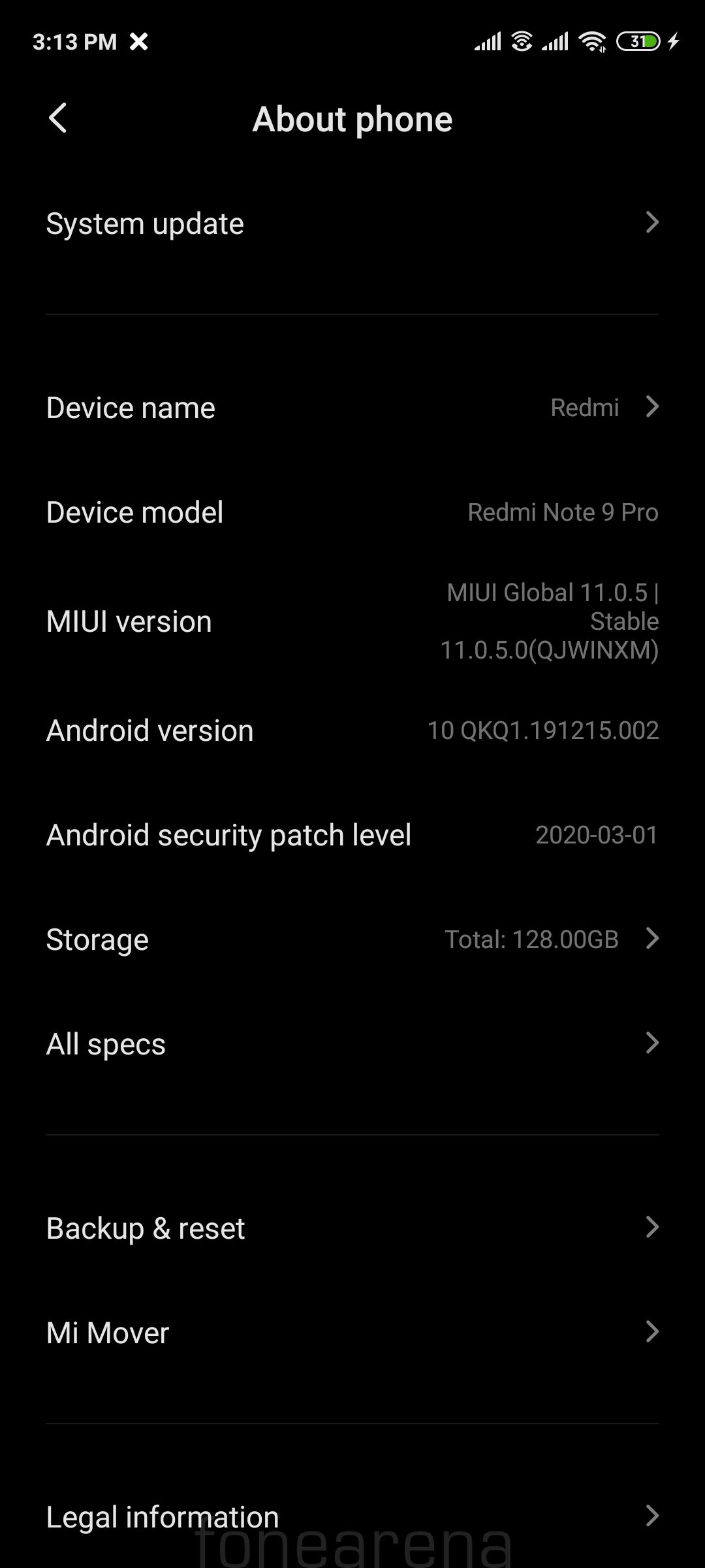 miui 11.0 5.0 android version