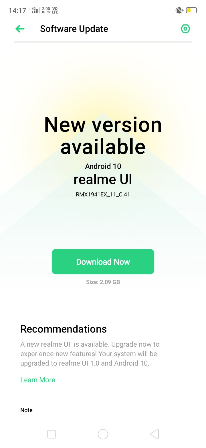 realme c2 android 10 download