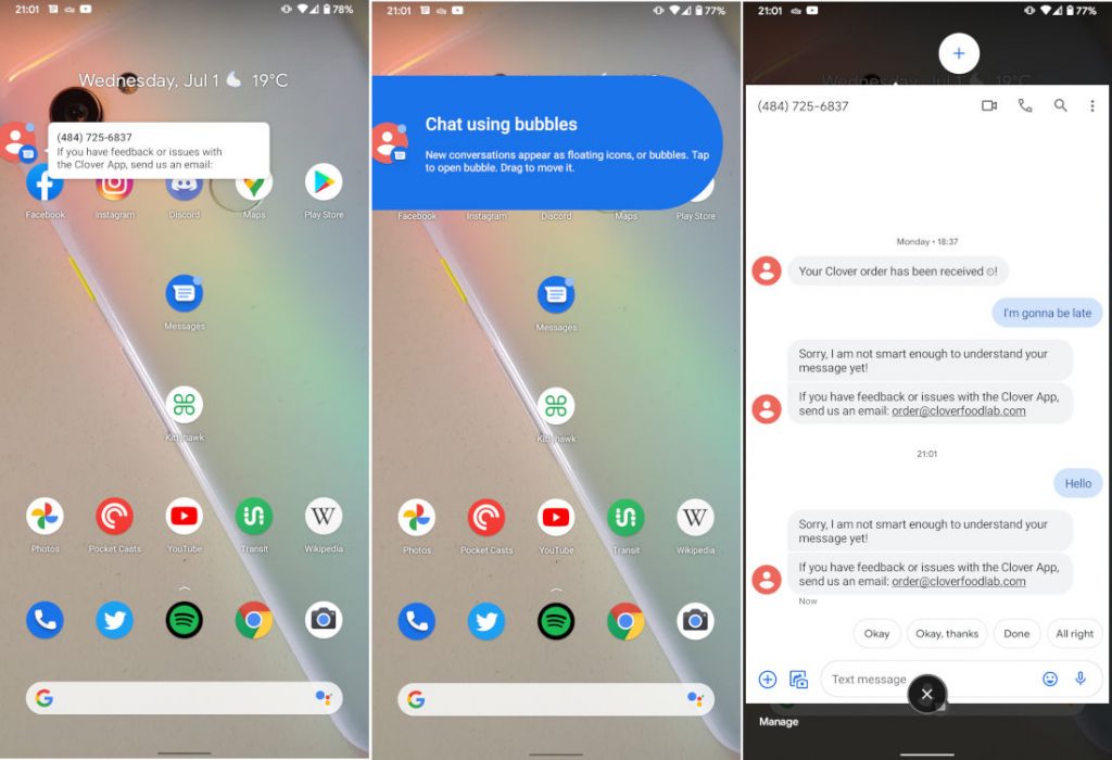 Google Messages beta gets bubble notification support in Android 11