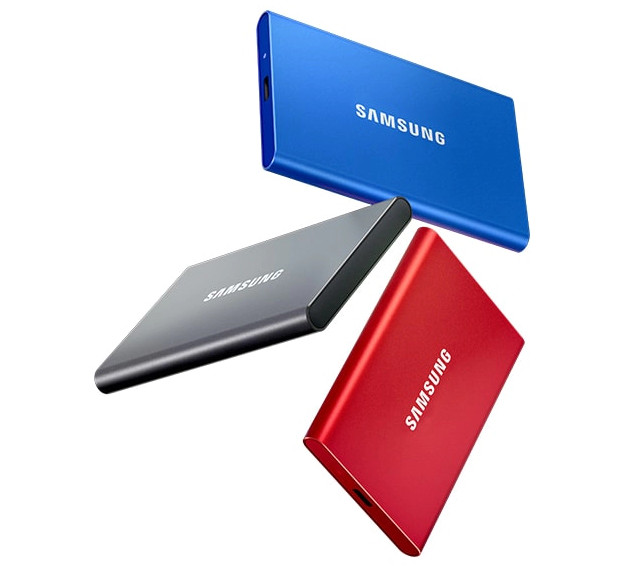 SAMSUNG T7 Portable SSD 1TB Indigo Blue, Up-to 1,050MB/s, USB 3.2