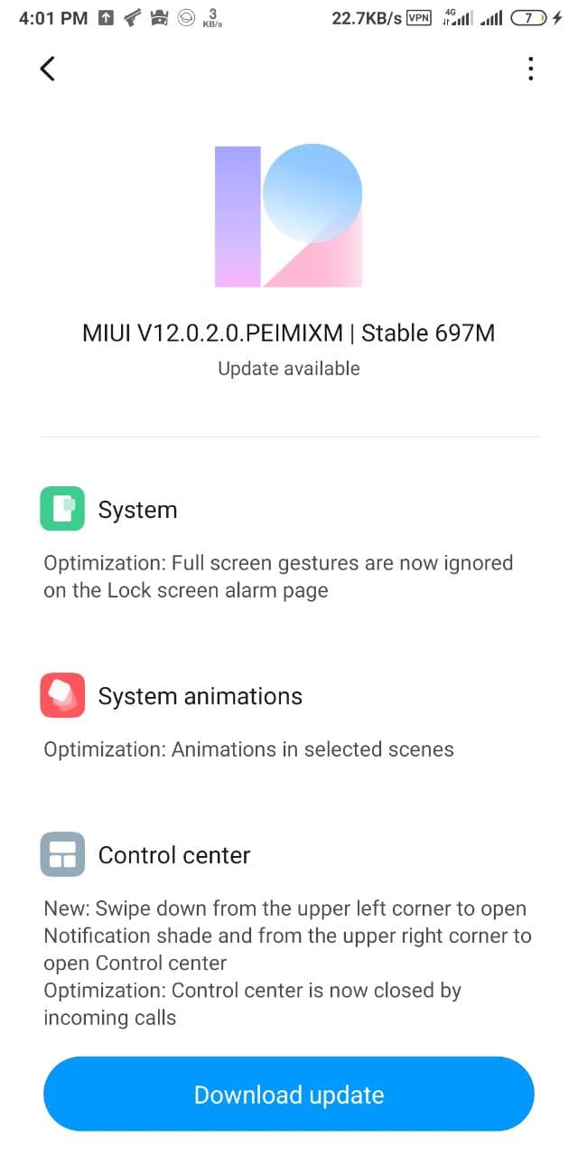 redmi note 5 pro update policy