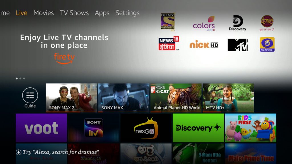 is Adding a New Live TV Section to The Fire TV With Content