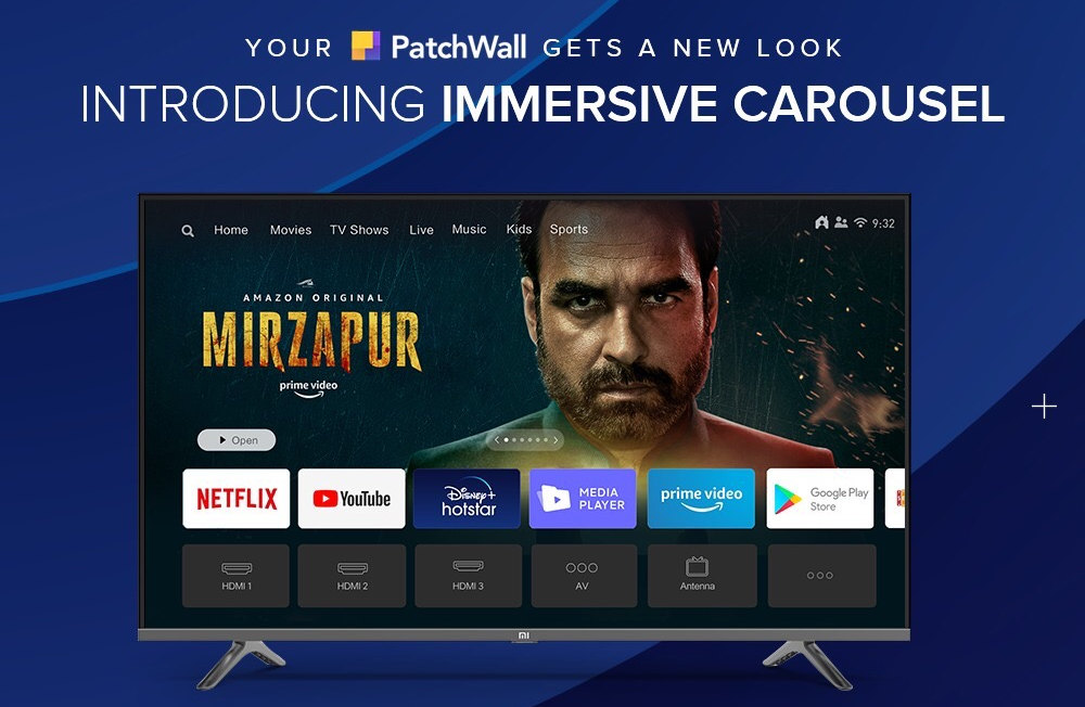 Xiaomi rolls out new updates to PatchWall 3.0 with new Live TV