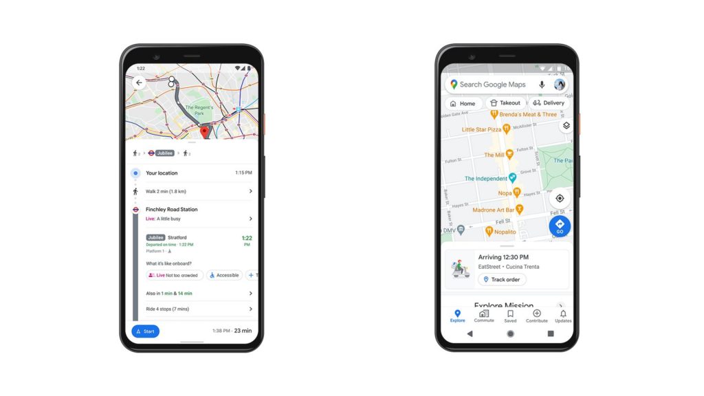 Google Maps update brings live crowdedness information, live food