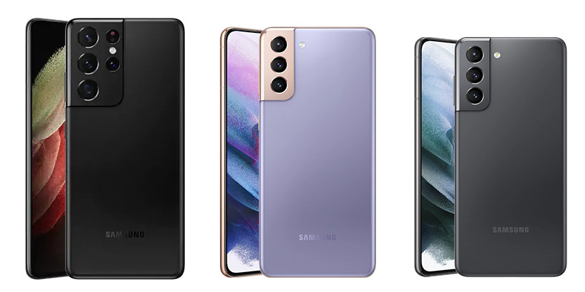 Samsung Galaxy S21, S21+, S21 Ultra 5G colour options