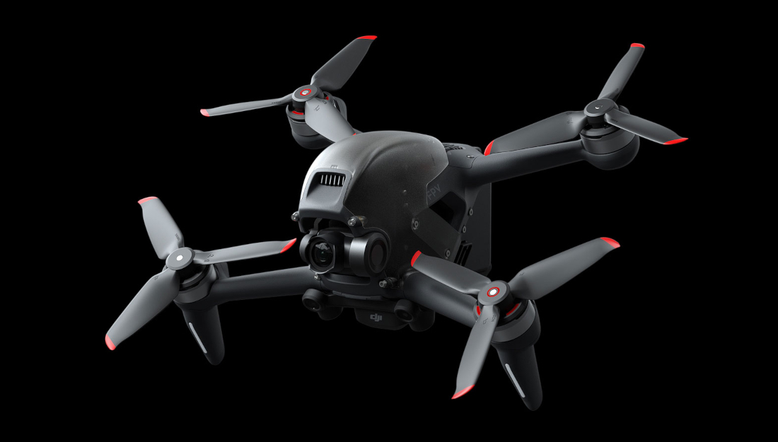 DJI FPV drone with 140 kmph speed, 4K 60fps recording, first-person