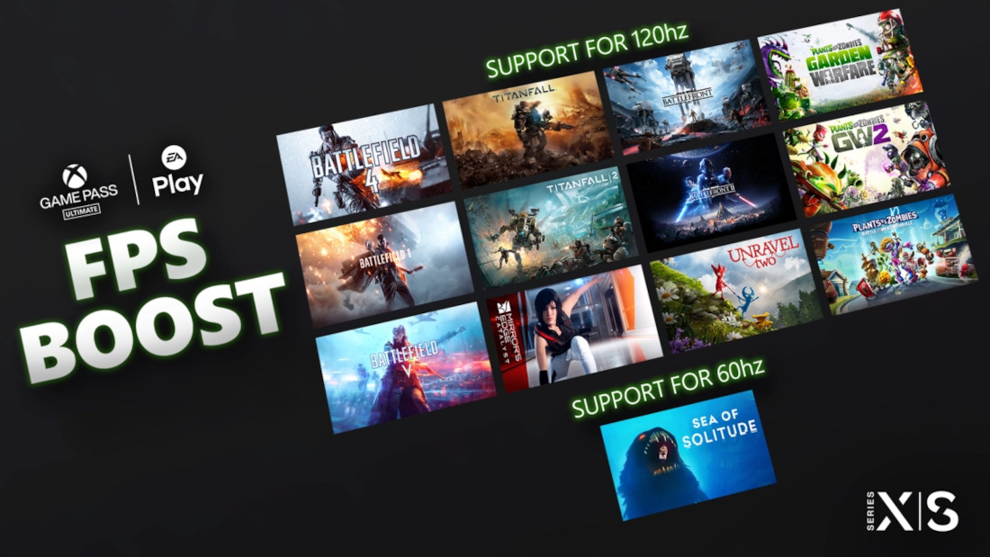 Microsoft expands list of Xbox Series S and Series X games that support FPS Boost at up to 120Hz