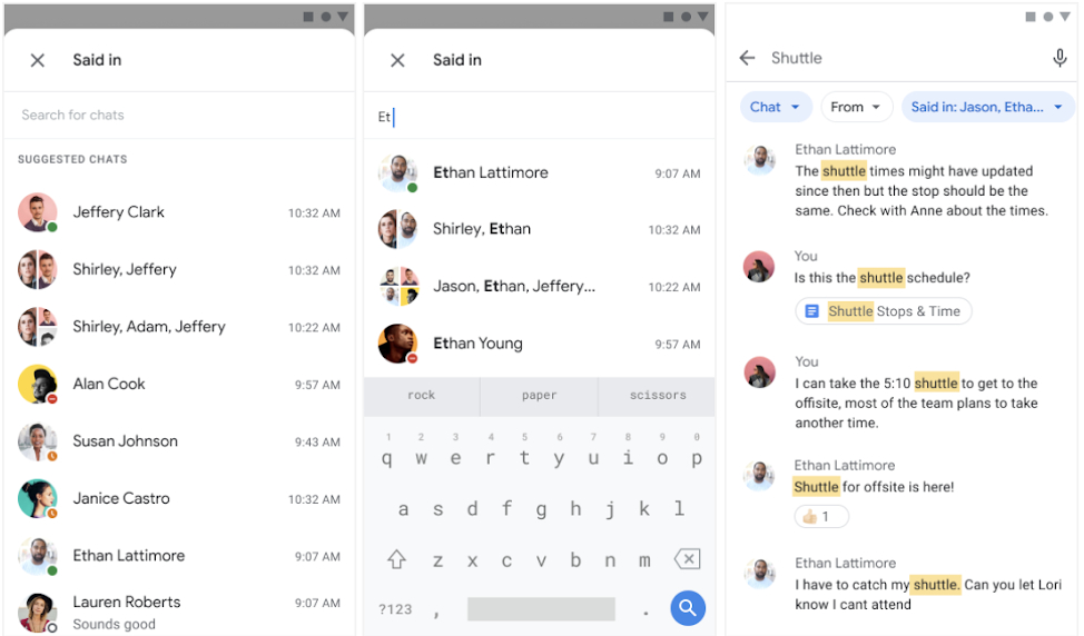 Google Chat for Android update brings improved search functionality