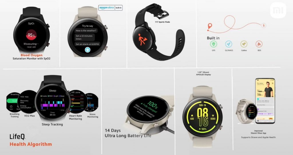 Mi Watch Revolve Active with 1.39 inch AMOLED display SpO2