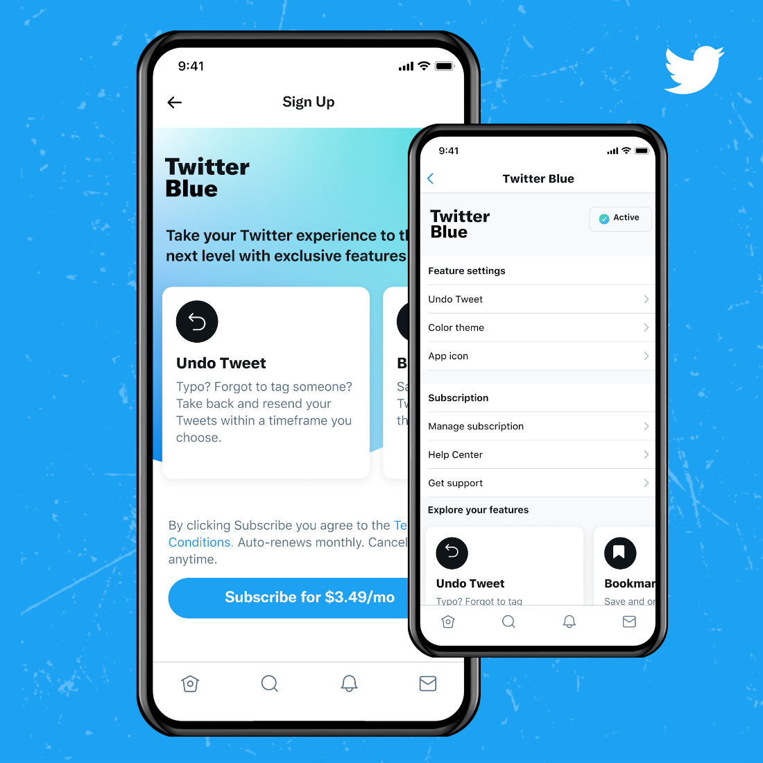 Twitter Blue subscription service with bookmark folders, undo tweets and more begins rolling out
