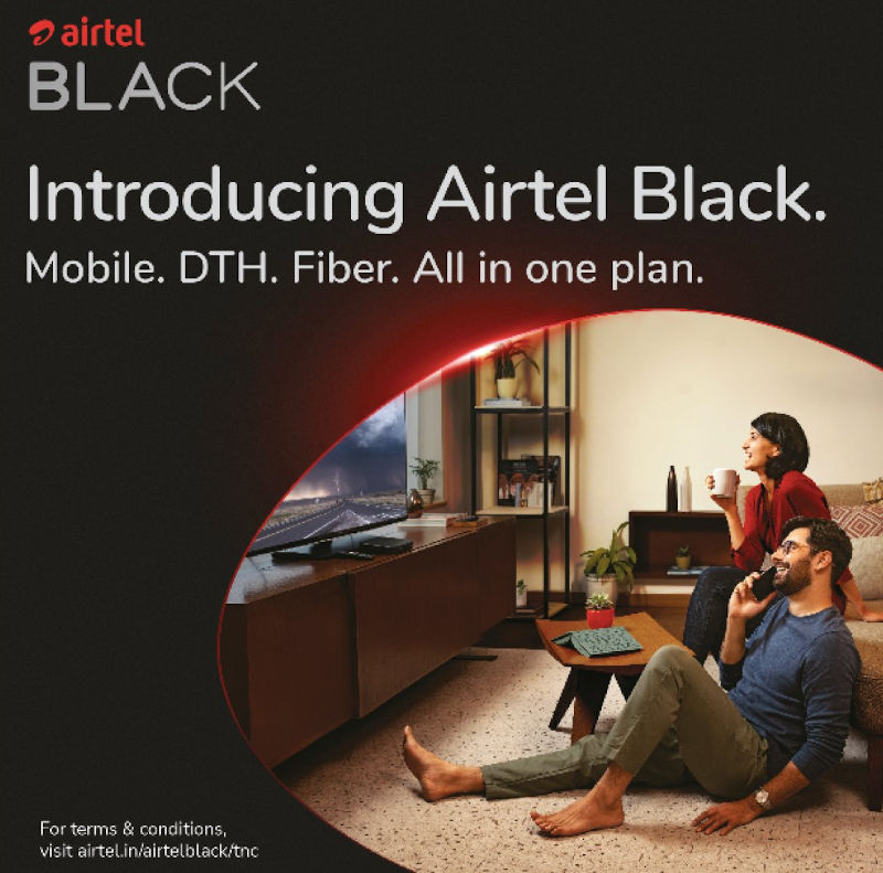 Airtel Black combines Postpaid, Broadband & DTH under a single connection