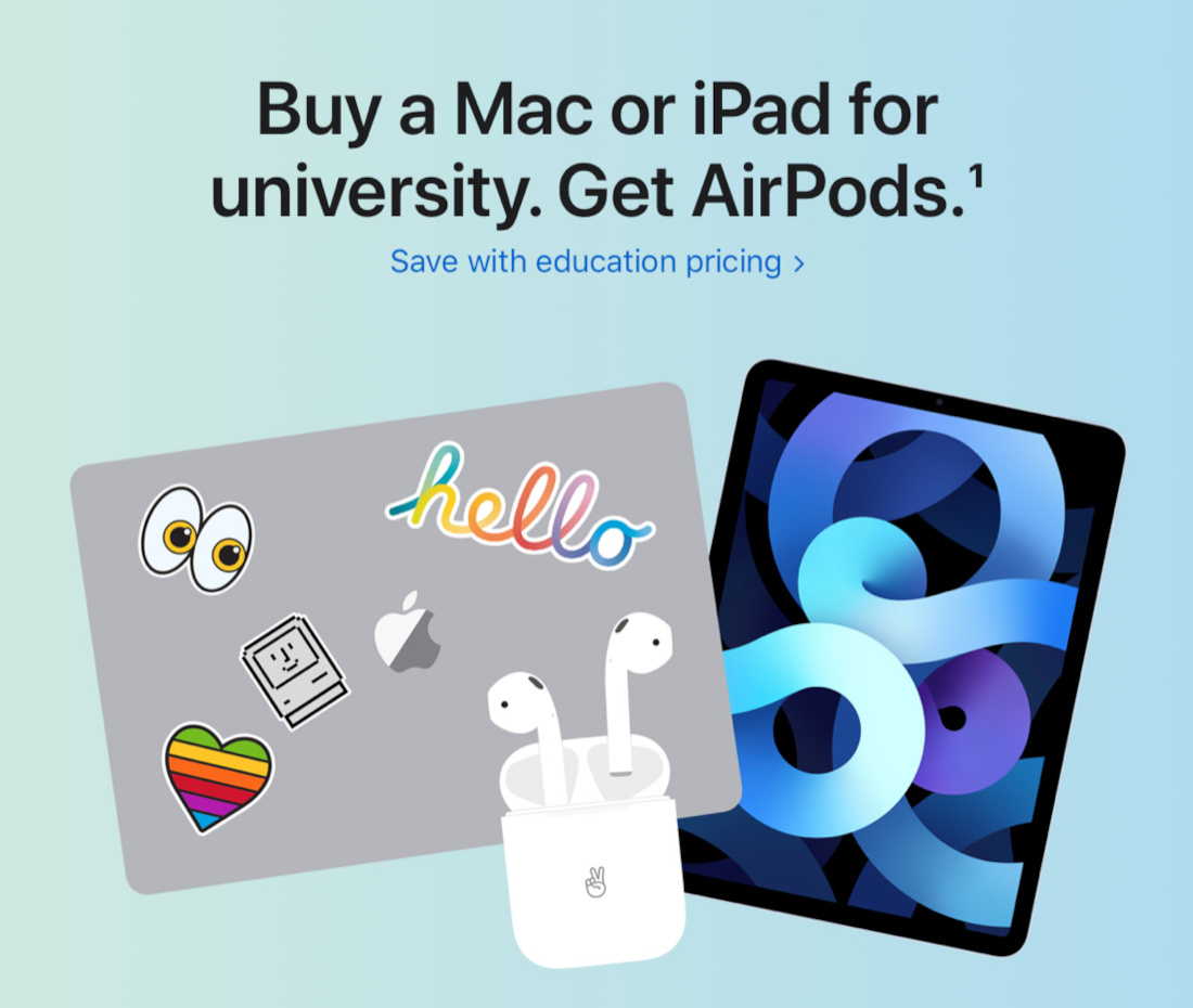 Apple India Education offer: Free AirPods with select Mac or iPad models for college/school students