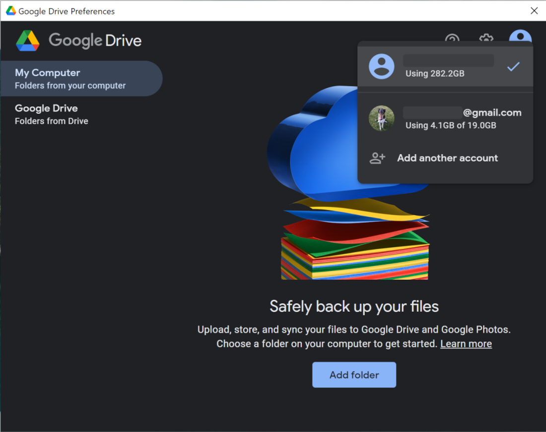 google sync and backup updating