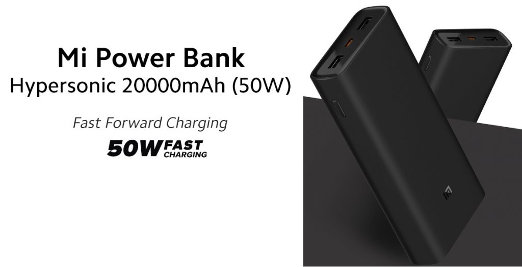 Mi Power Bank Hypersonic 20000mAh (50W) with two-way fast charging, 45W PD laptop charging open for crowdfunding in India for Rs. 3499