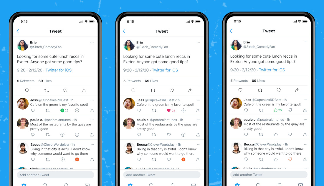 Twitter is testing downvoting button for replies to understand which