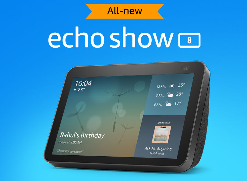 Amazon Echo Show 8 2nd Gen With 8 HD Screen Stereo Speakers 13MP 