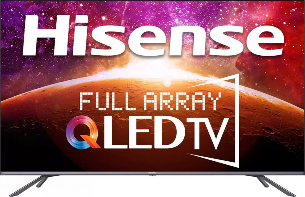 Hisense 55inch 4K QLED TV with bezelless design, Dolby Vision, Dolby