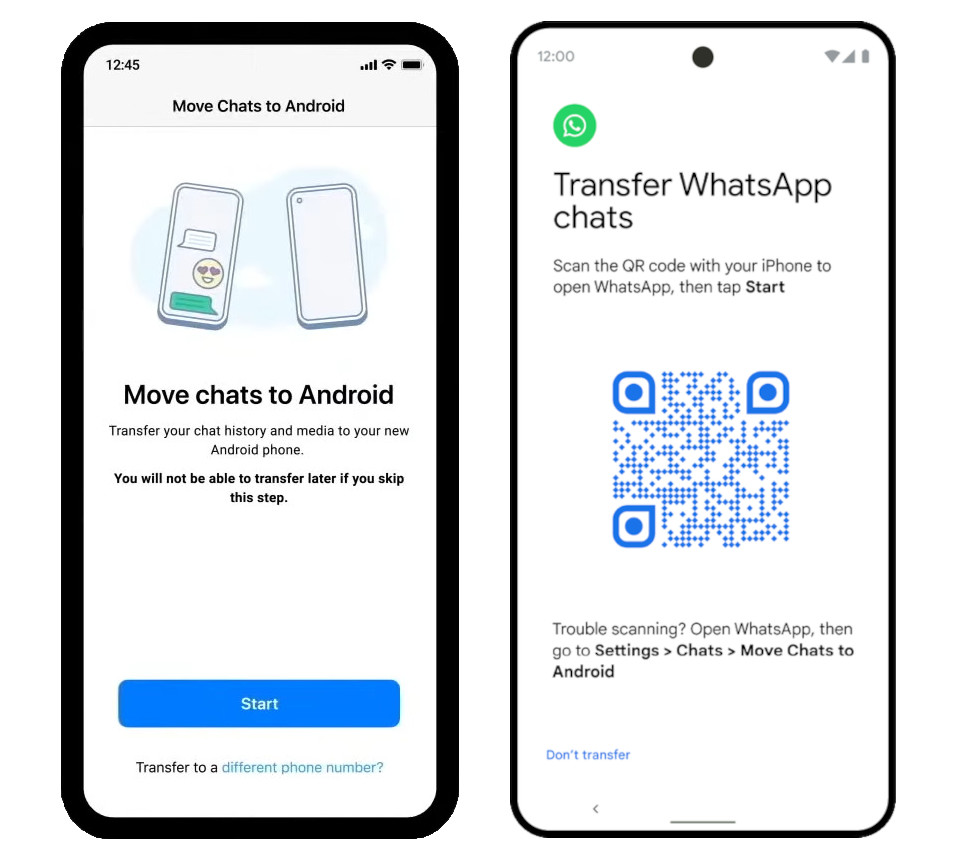 Import whatsapp chat from iphone to android