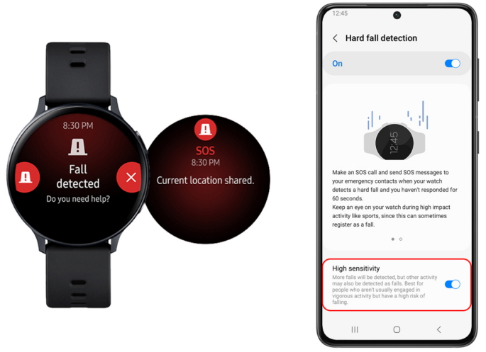 Samsung Galaxy Watch Active 2 and Galaxy Watch 3 get Advanced Fall