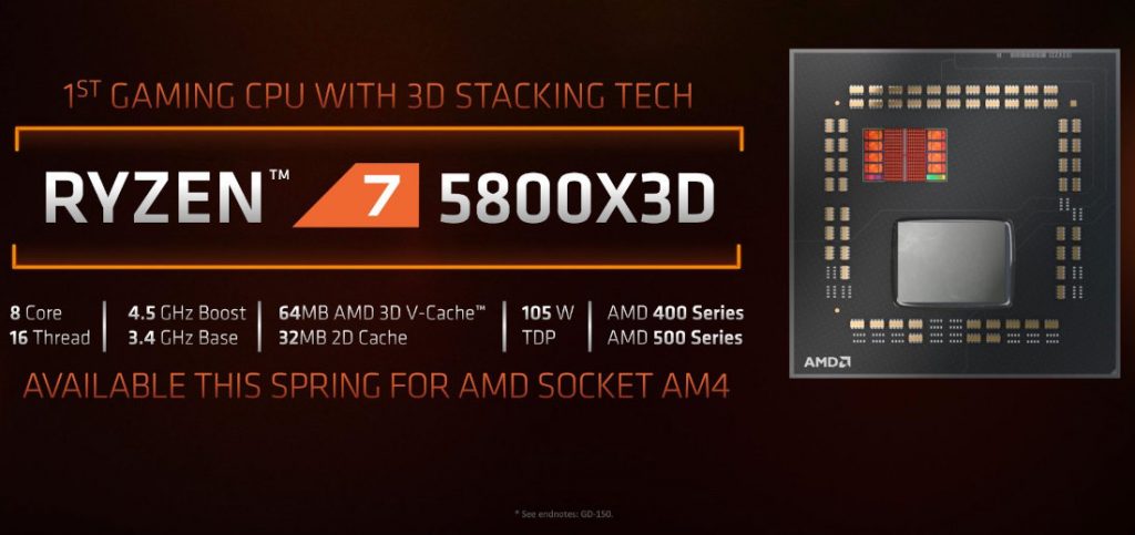 AMD Ryzen 7 5800X3D with 3D V-Cache announced; Ryzen 7000 series 