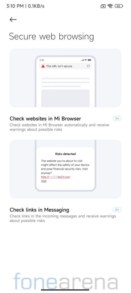MIUI 13 Fraud Protection