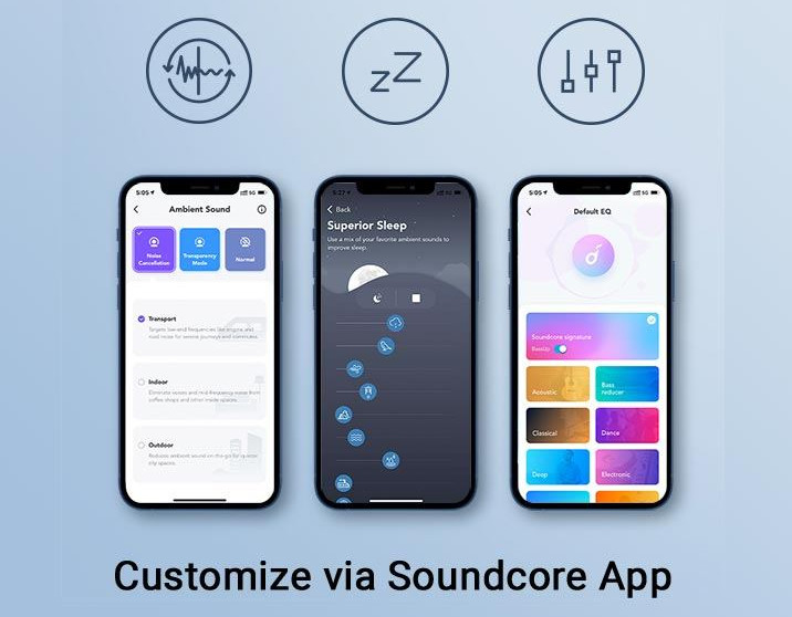 Soundcore Life Note 3 with ANC transparency mode 22 EQ settings