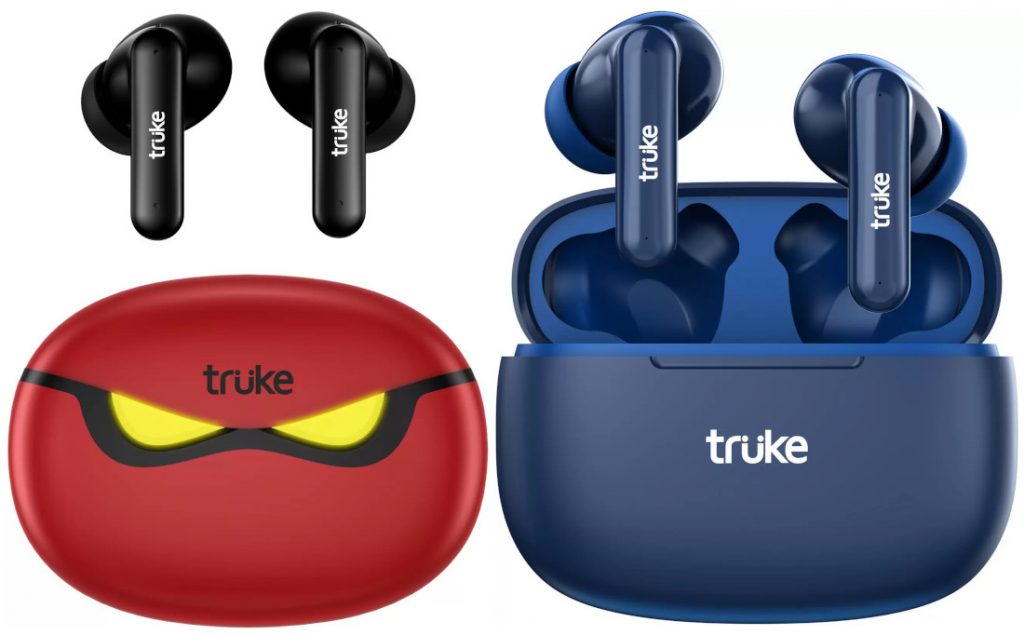 Truke BTG 3 and Air Buds Lite with 55ms low latency, auto in-ear detection sensor, up to 48h total battery life launched for Rs. 1399