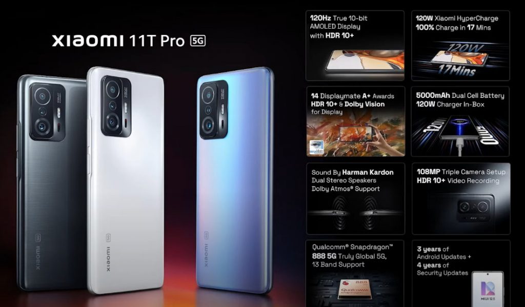  Xiaomi 11T PRO 5G + 4G Volte (256GB, 8GB) 6.67” 108MP