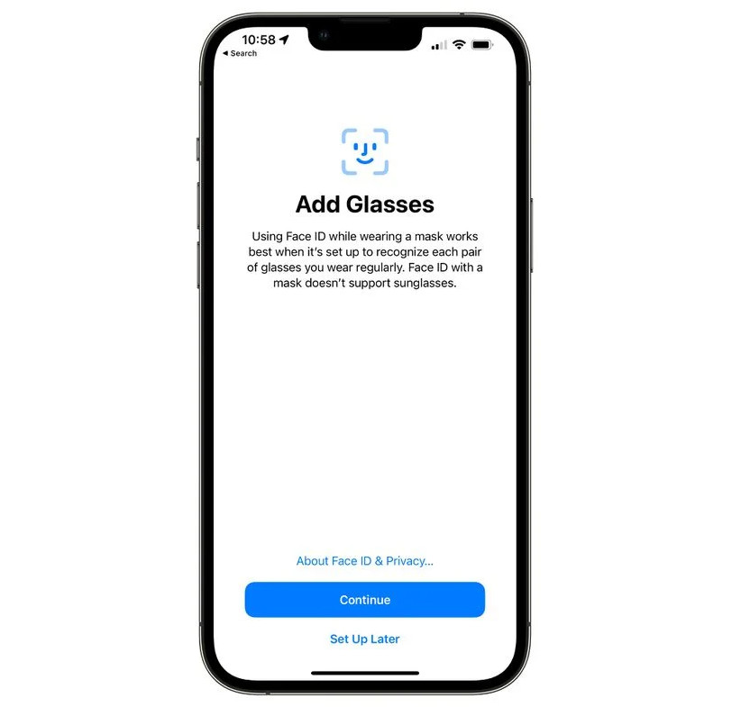 Use Face ID while wearing a mask - Apple Support