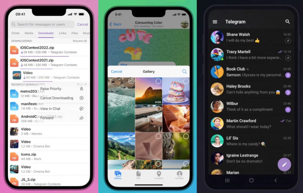 Telegram update brings new download manager, improved attachments, better Android Dark mode and more