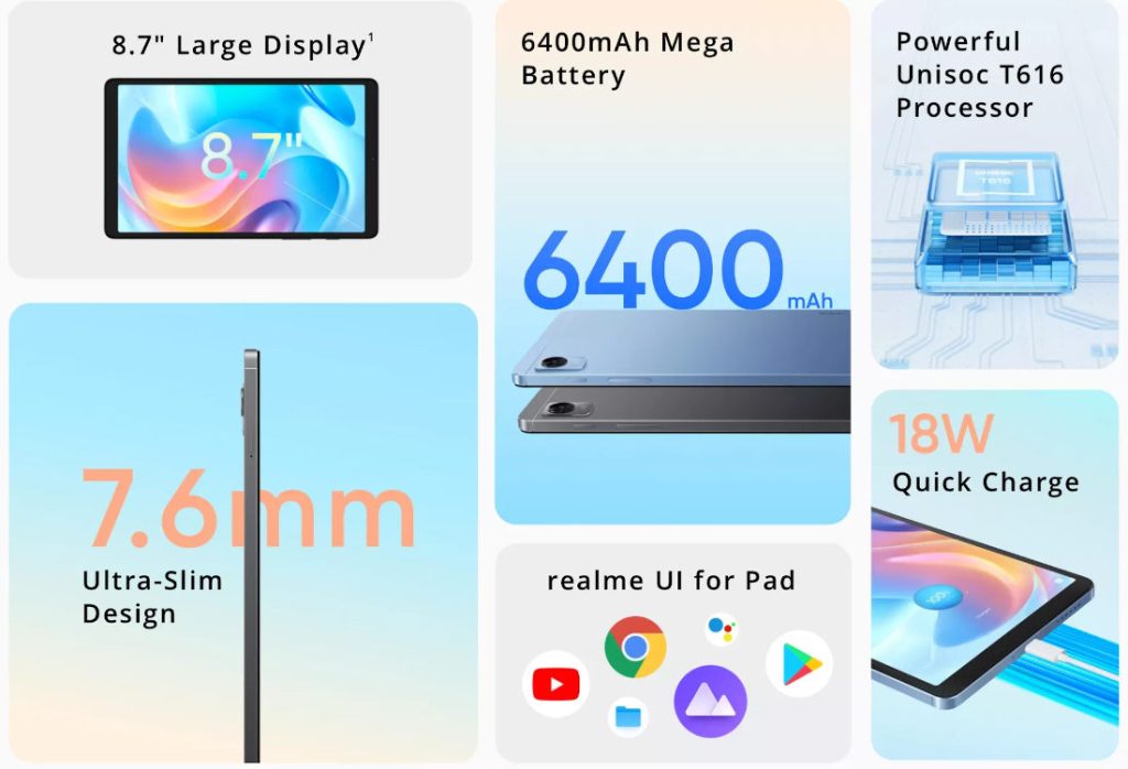 Realme Pad Technical Specifications