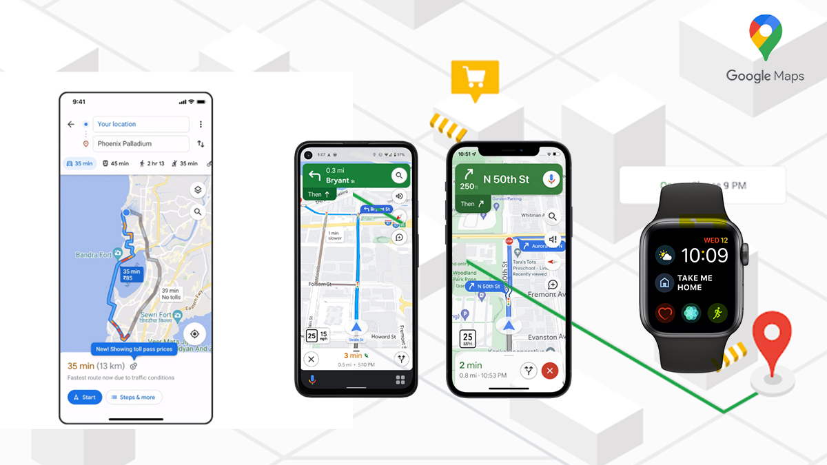 Google maps hot sale watch apple